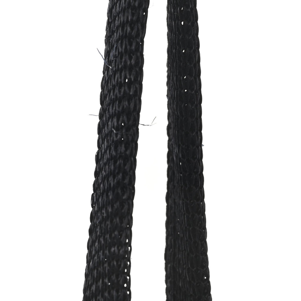 Raffia Effect Linen Logo Ivy Bag Black Natural