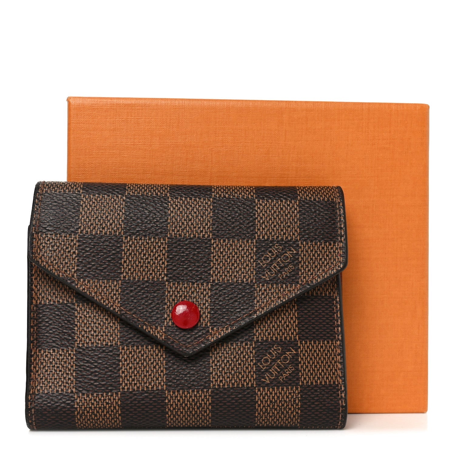 Damier Ebene Victorine Wallet Red