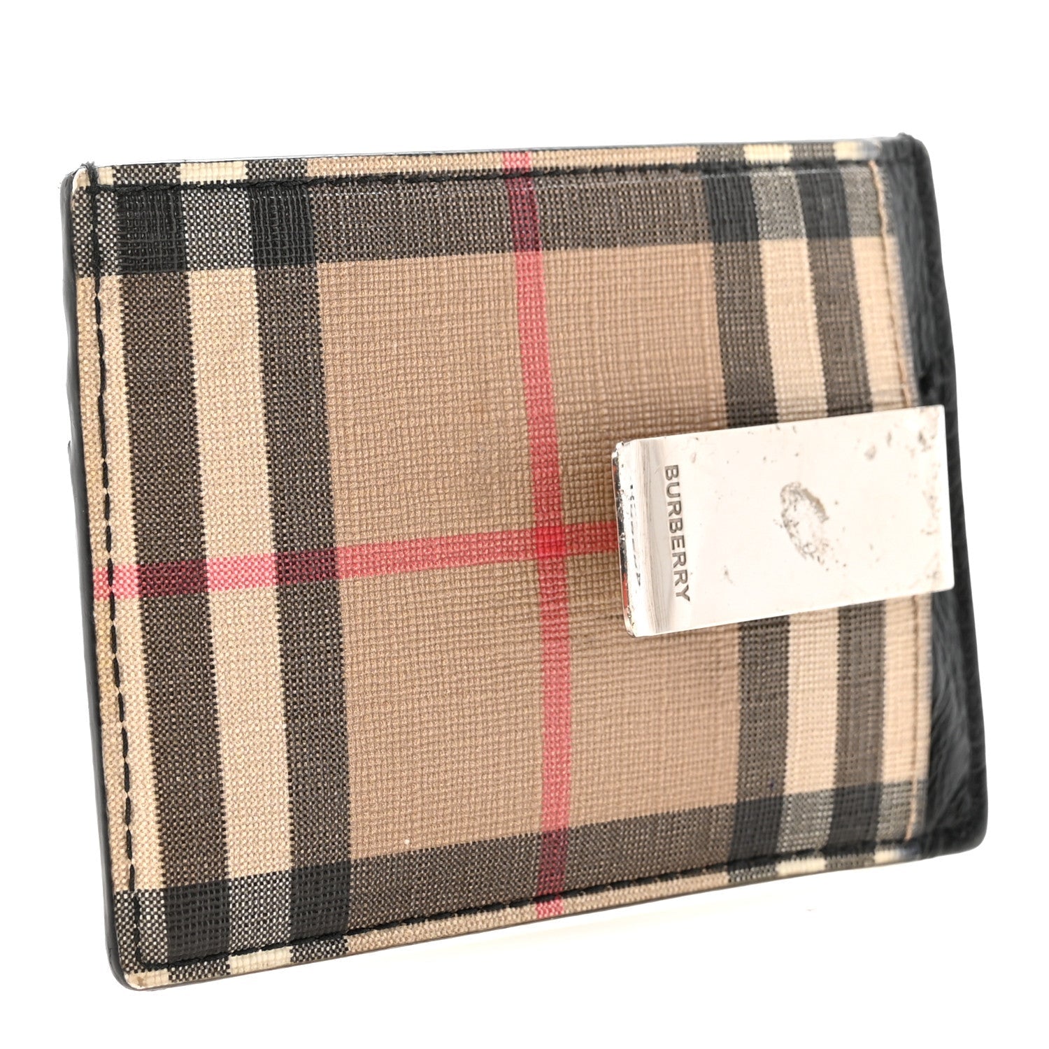 Vintage Check Money Clip  Case Archive Beige Black