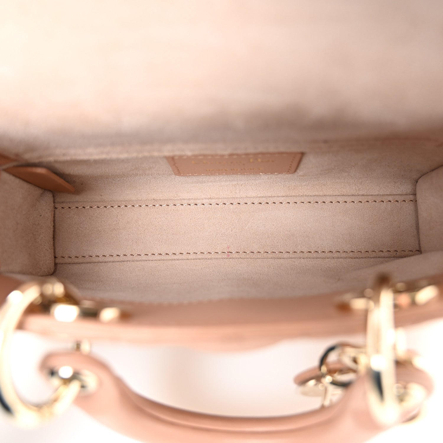 Lambskin Cannage Micro Lady D-Joy Rose Des Vents
