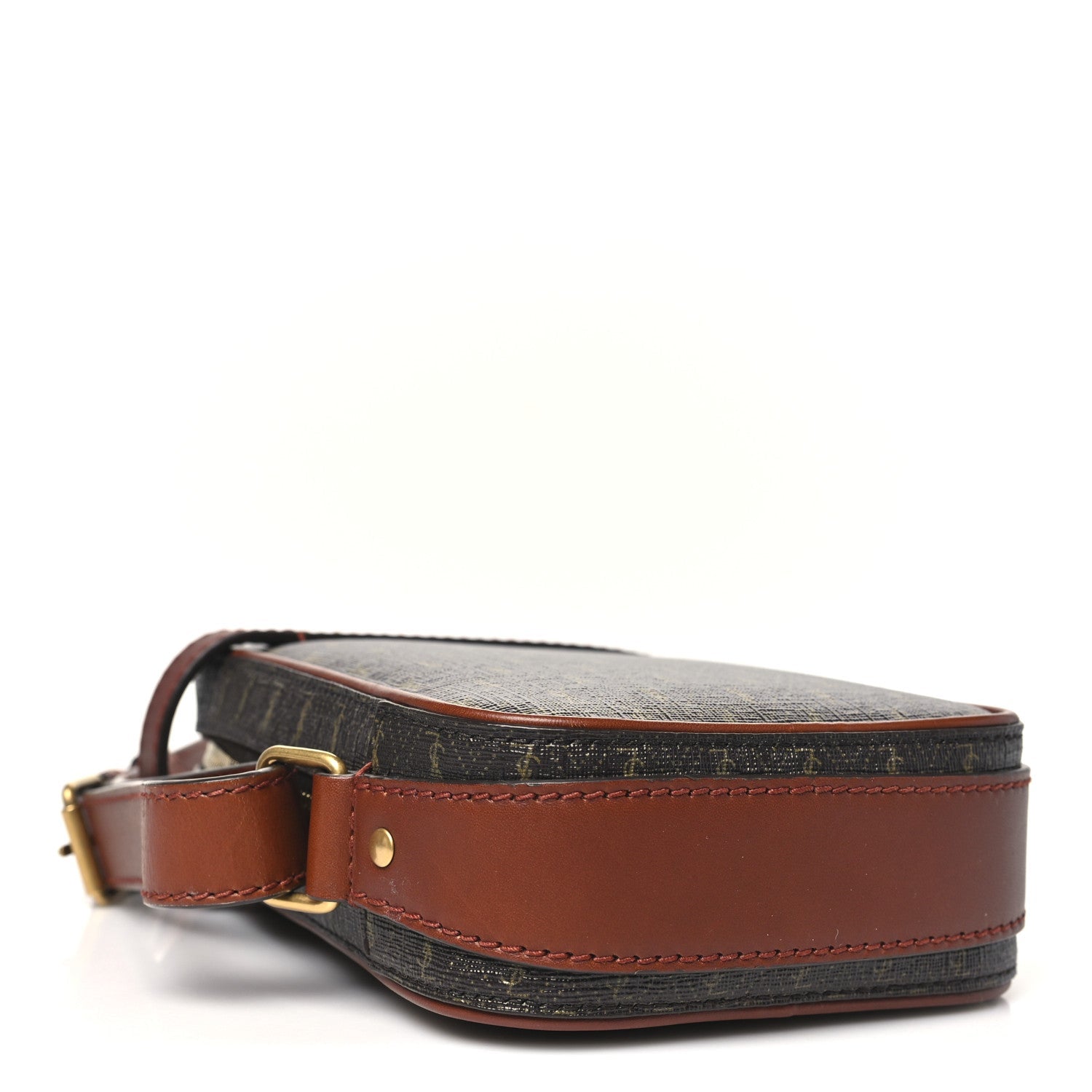 Canvas Smooth Calfskin Le Monogramme Crossbody Pouch Chestnut