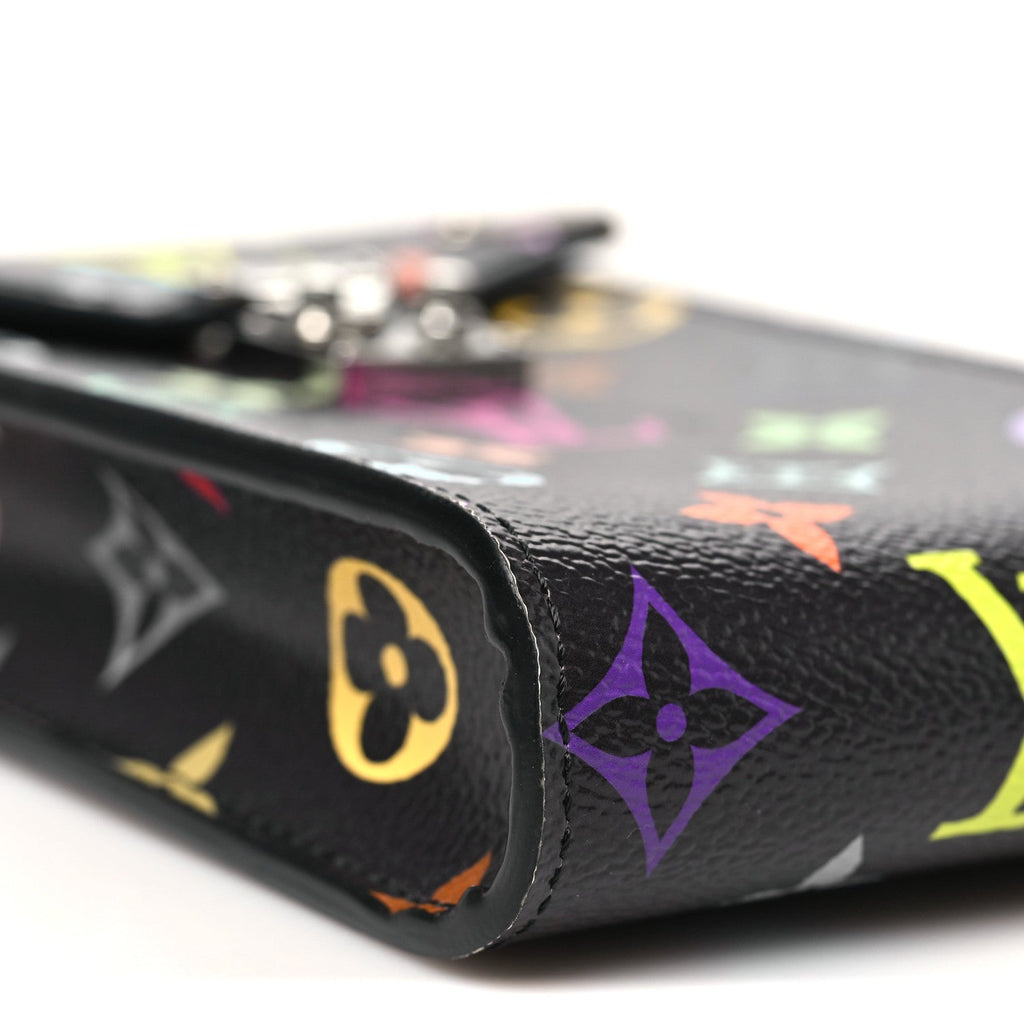 LV X TM Monogram Multicolor Phone Pouch Metis Black