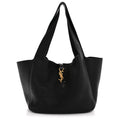Grained Deerskin Bea Tote Black