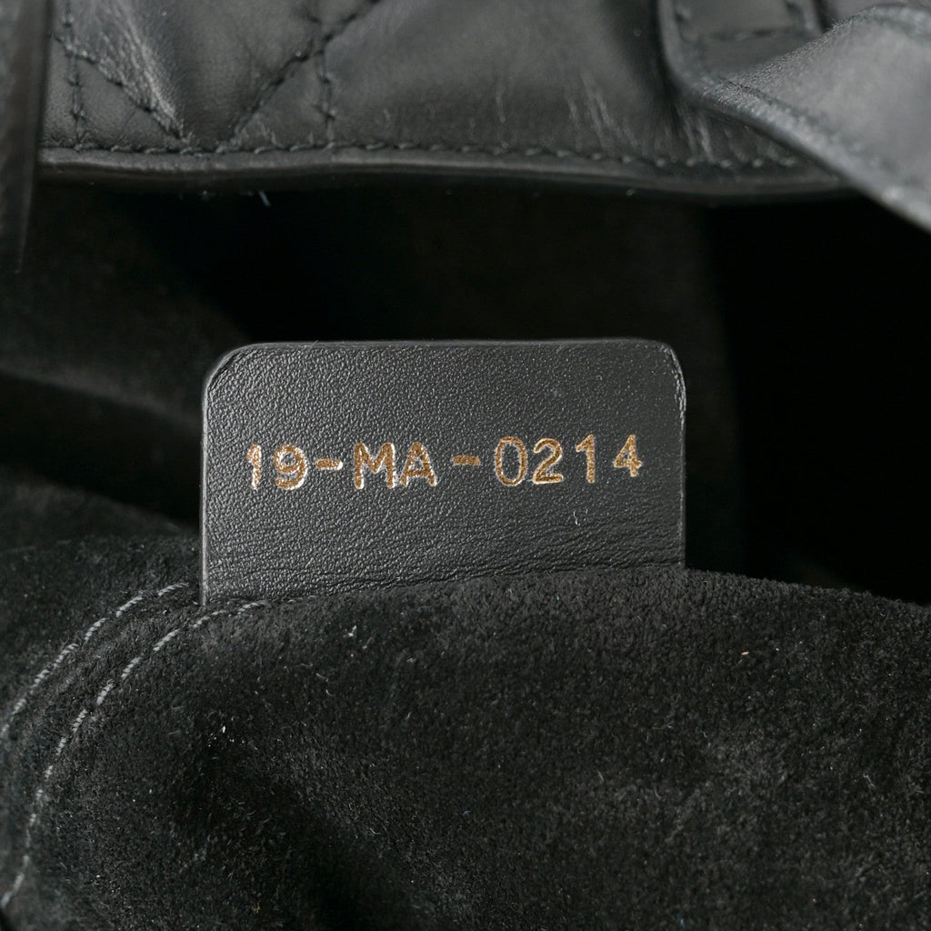 Calfskin Macrocannage Large Toujours Black