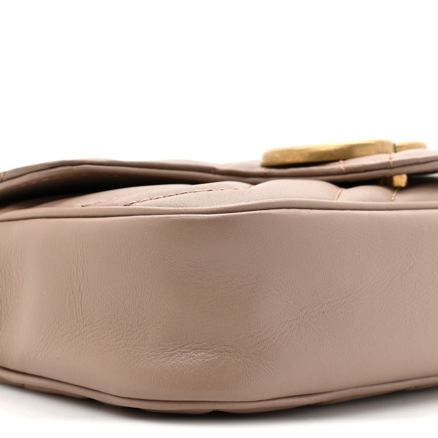 Calfskin Matelasse Super Mini GG Marmont Shoulder Bag Porcelain Rose