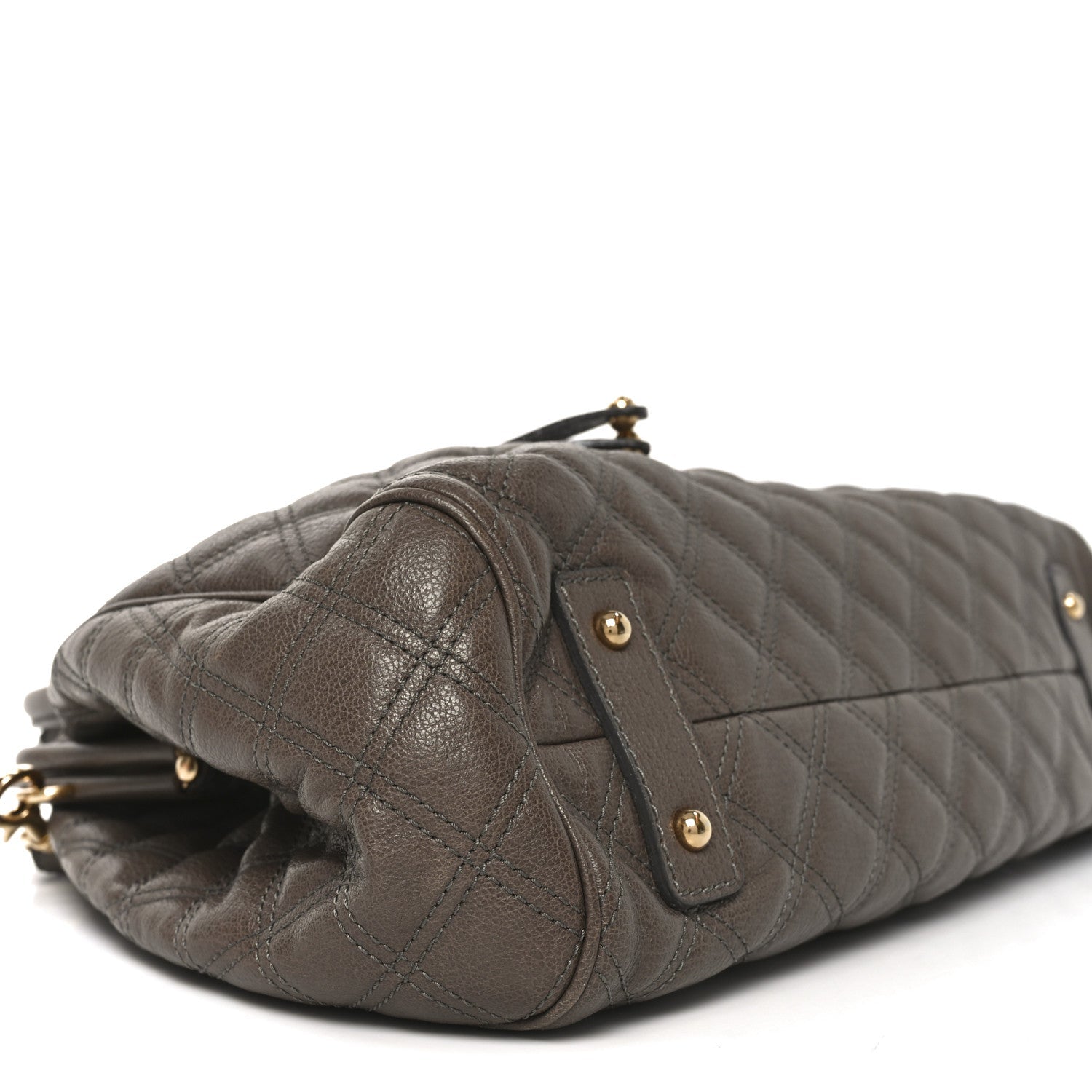 Calfskin Quilted Stam Brown