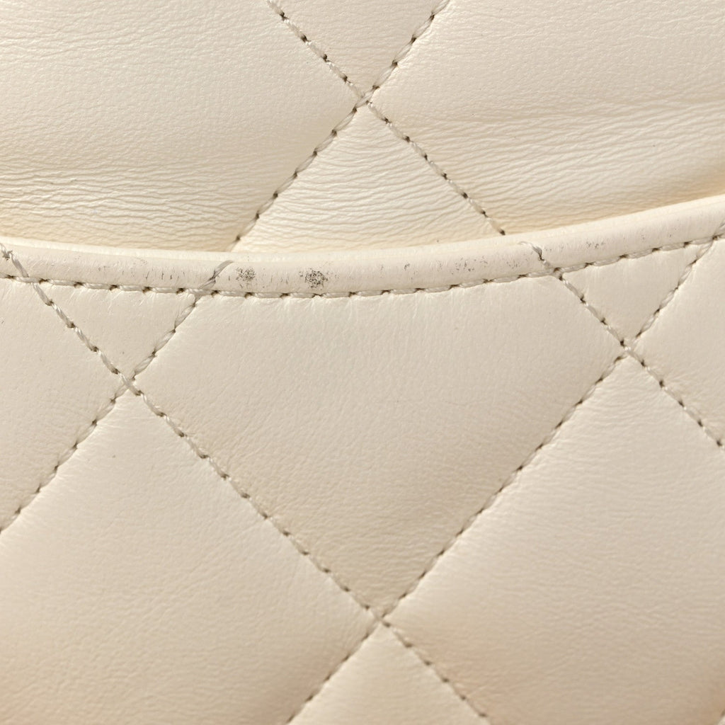 Lambskin Quilted Small CC Funky Town Flap White