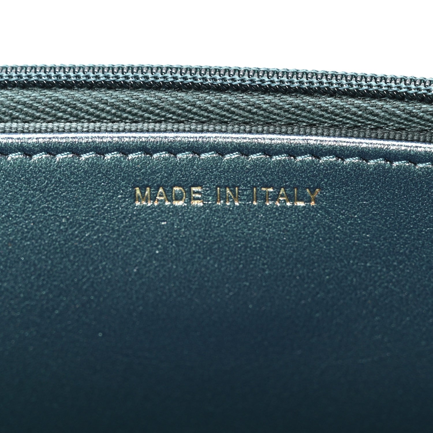 Iridescent Caviar Quilted Wallet on Chain WOC Dark Blue