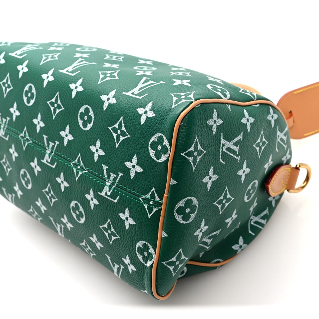 Calfskin Monogram Speedy P9 Bandouliere 25 Green