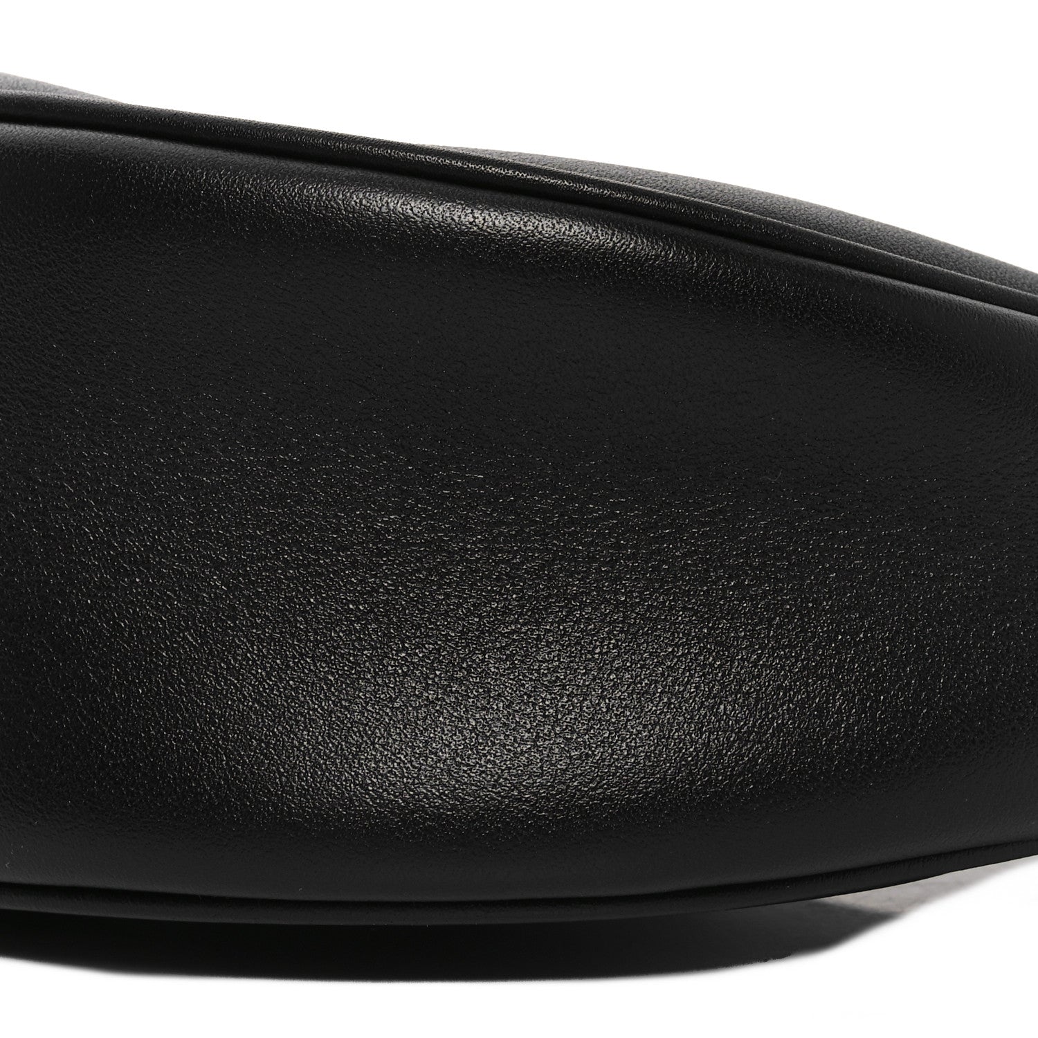 Calfskin Ava Logo Shoulder Bag Black