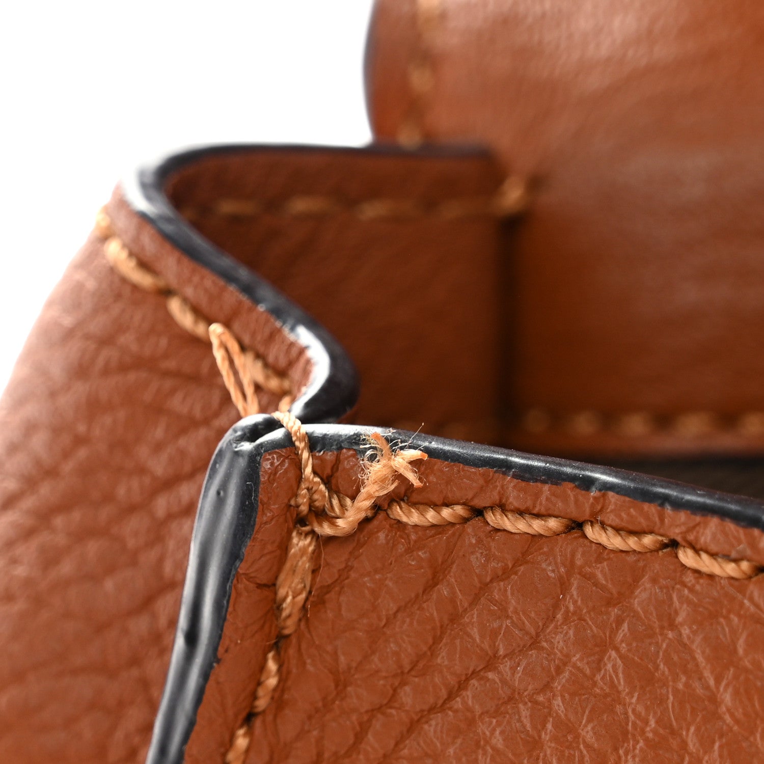 Grained Calfskin Small Marcie Saddle Bag Tan