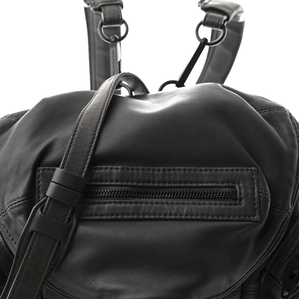 Lambskin Backpack Bag Grey