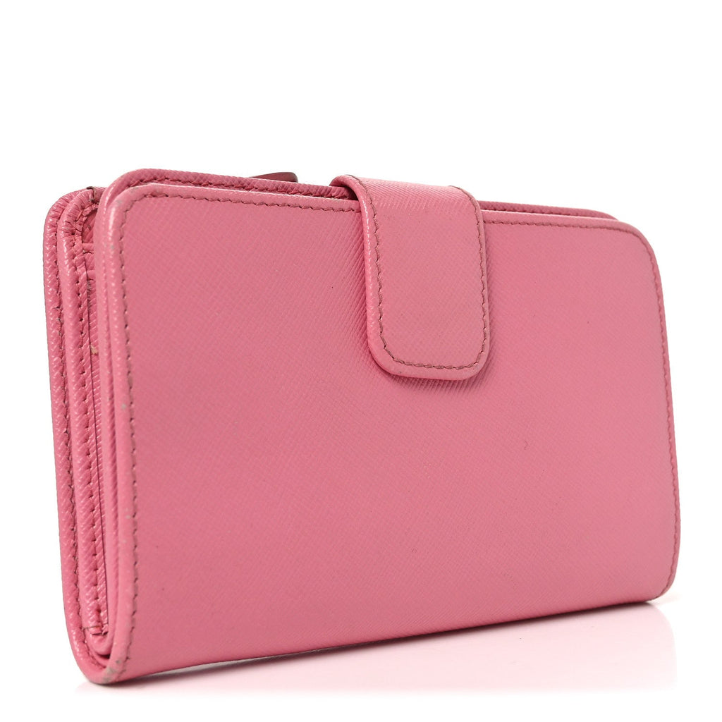 Saffiano Metal Compact Wallet Peonia Petalo
