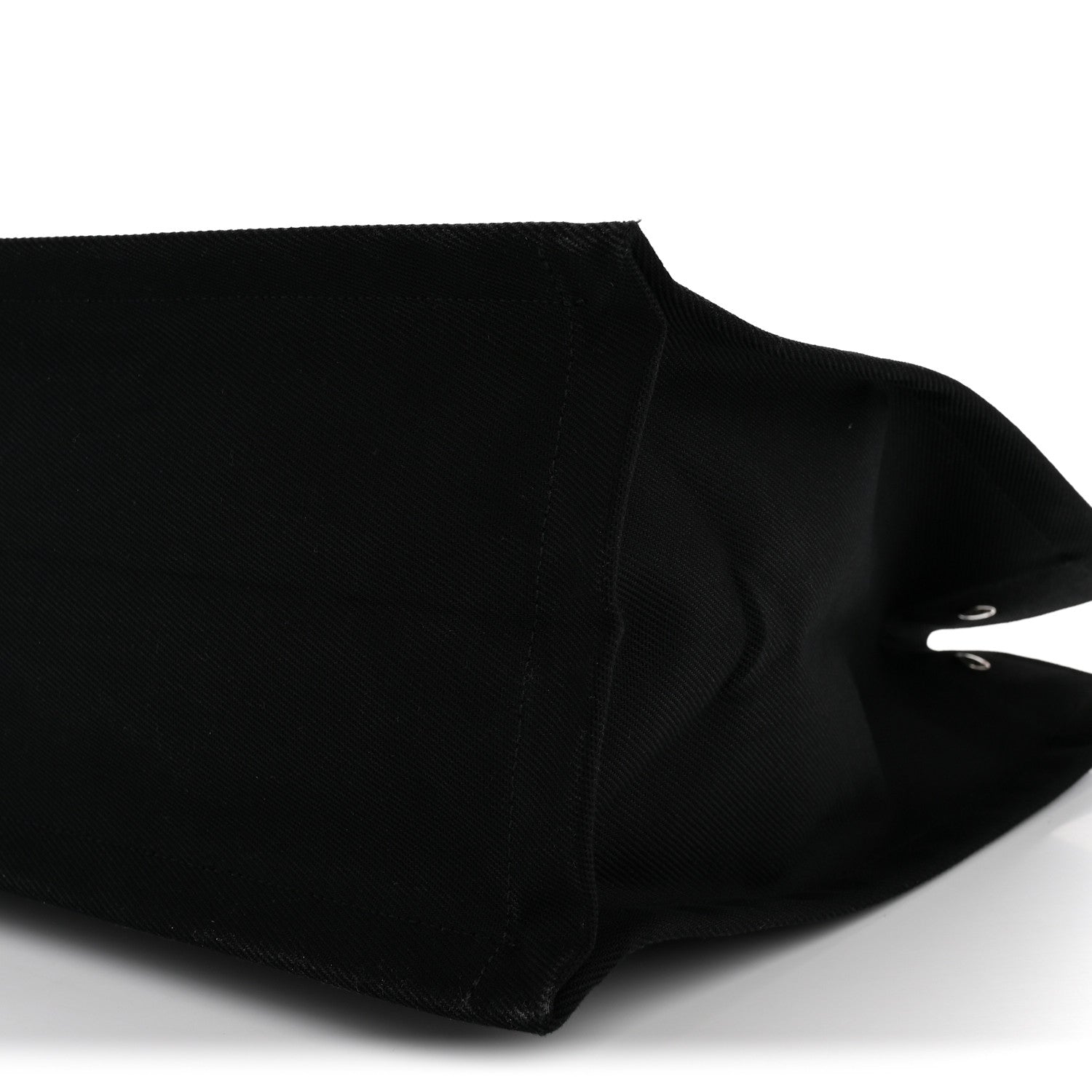 Linen Calfskin Rive Gauche Tote Black