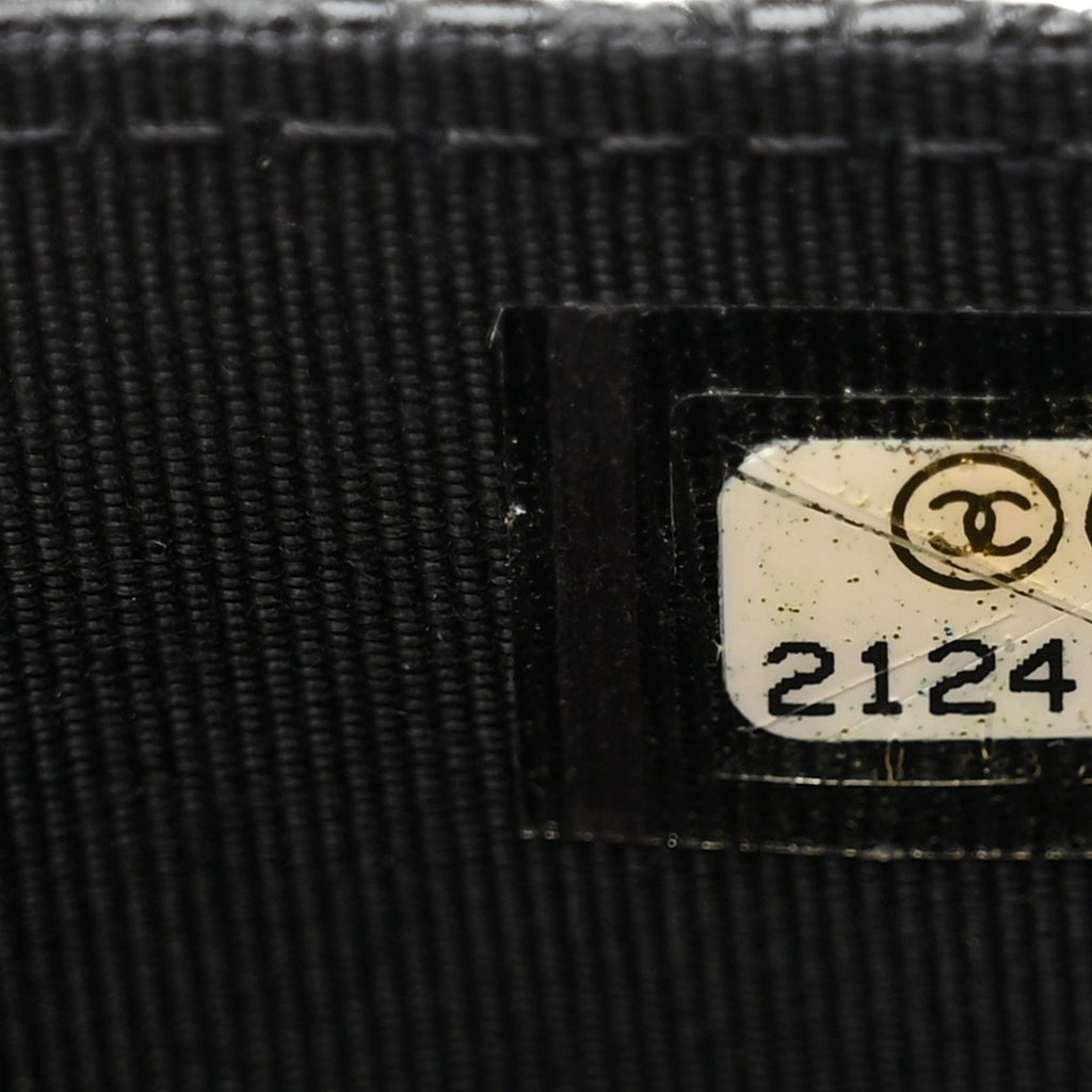 Caviar Quilted Flap  Holder Black
