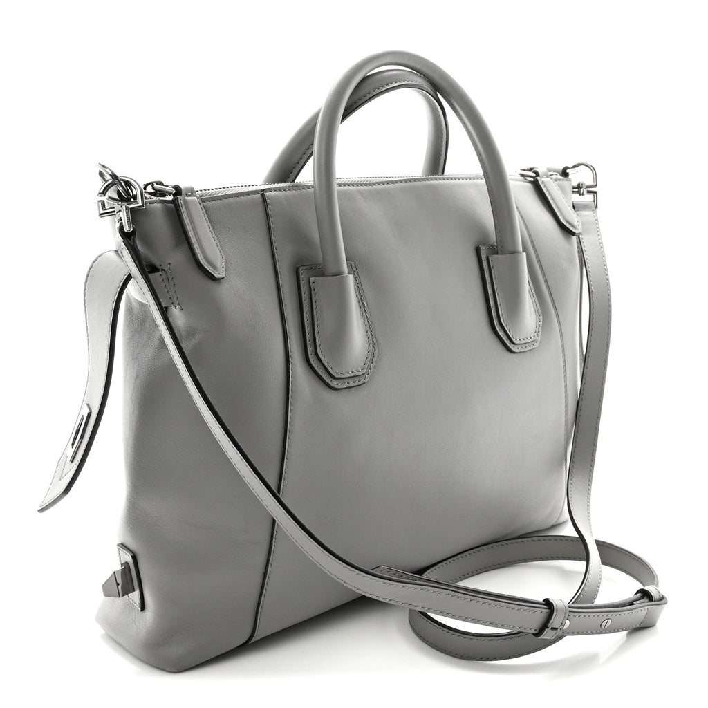 Calfskin Small Soft Antigona Pearl Grey