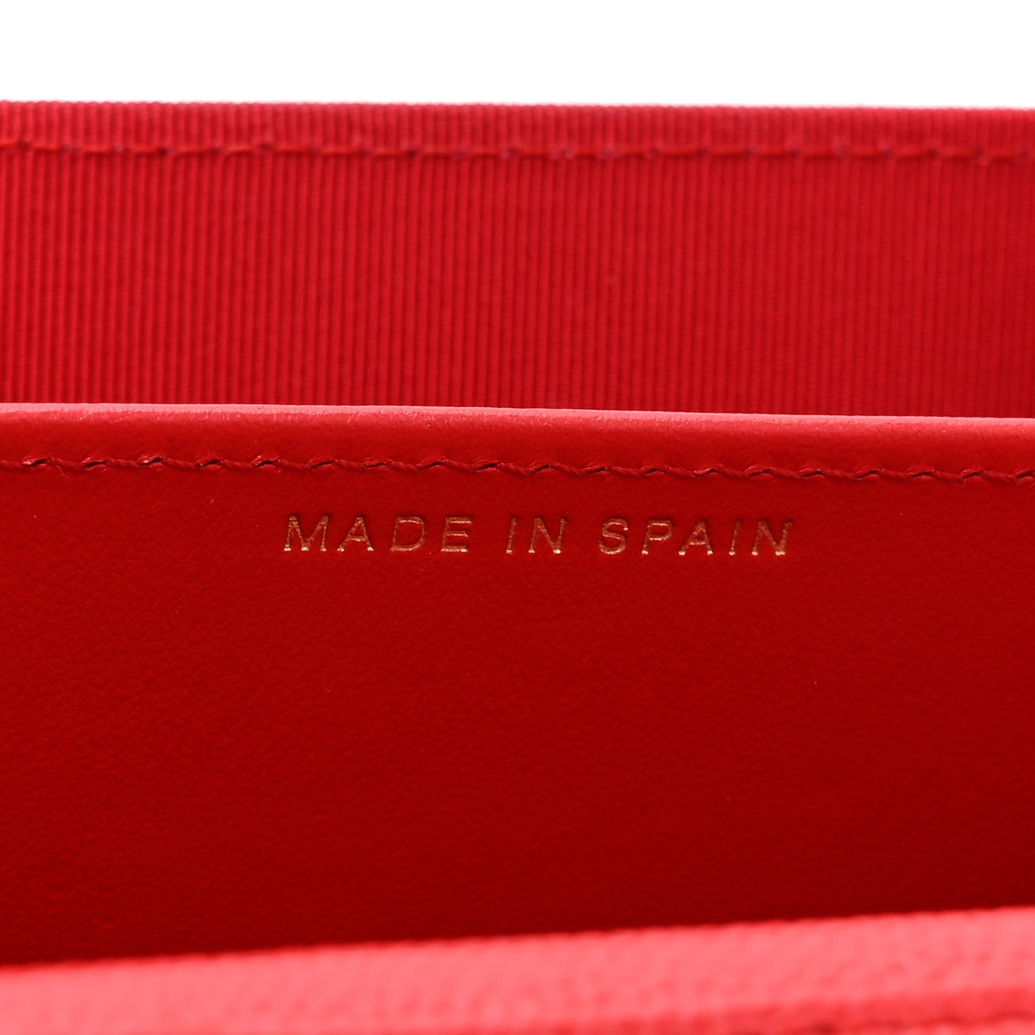 Caviar Quilted Flap  Holder On Chain Red