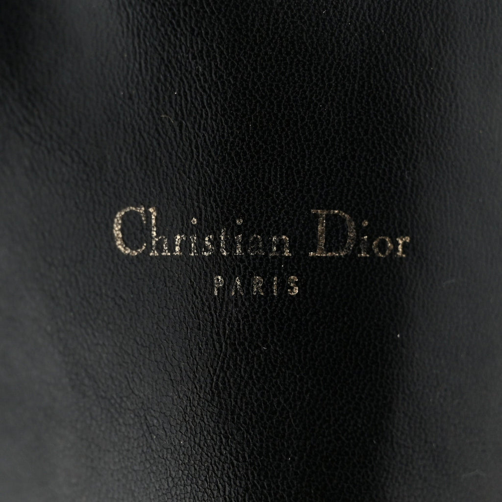 Grained Calfskin Cannage Diorling Wallet On Chain Black