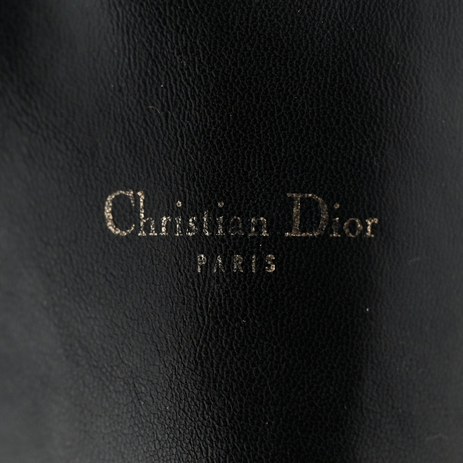 Grained Calfskin Cannage Diorling Wallet On Chain Black