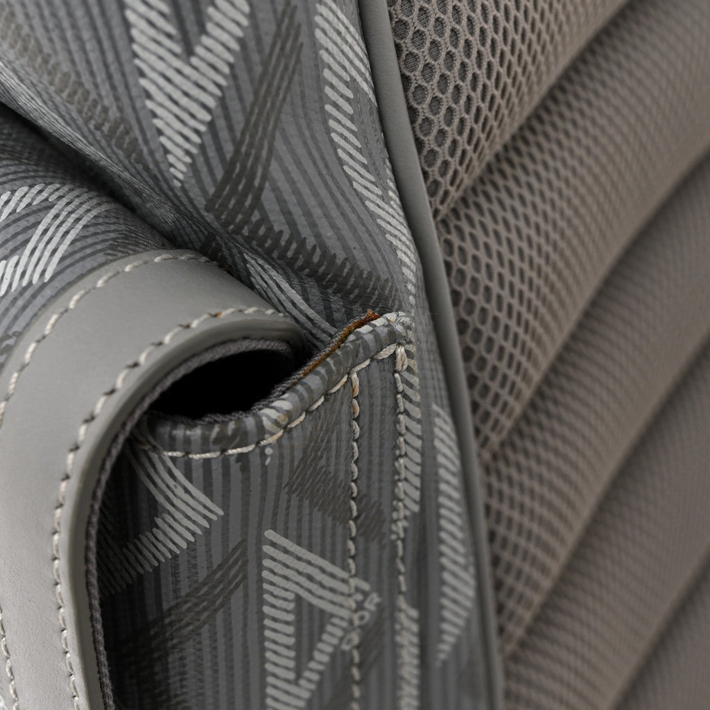 Coated Canvas CD Diamond Large Hit The Road Backpack Gray