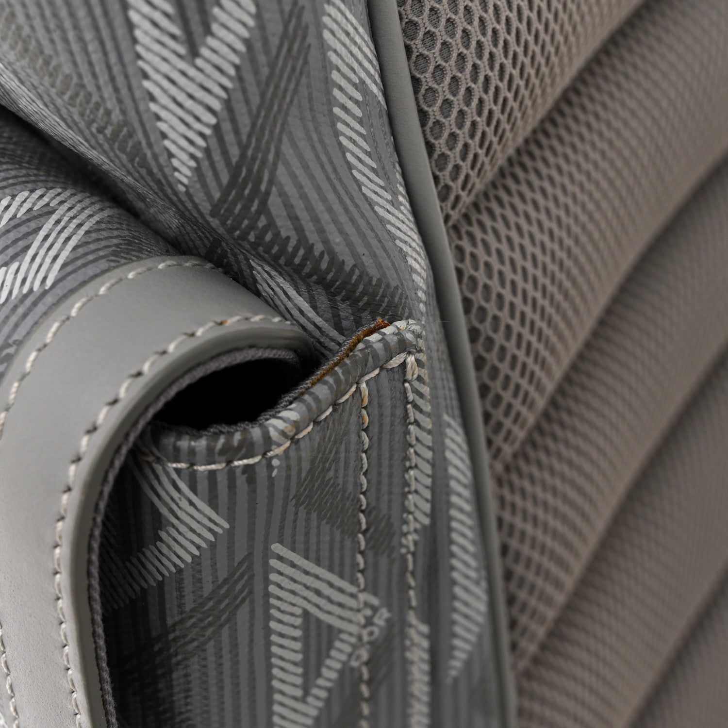 Coated Canvas CD Diamond Large Hit The Road Backpack Gray