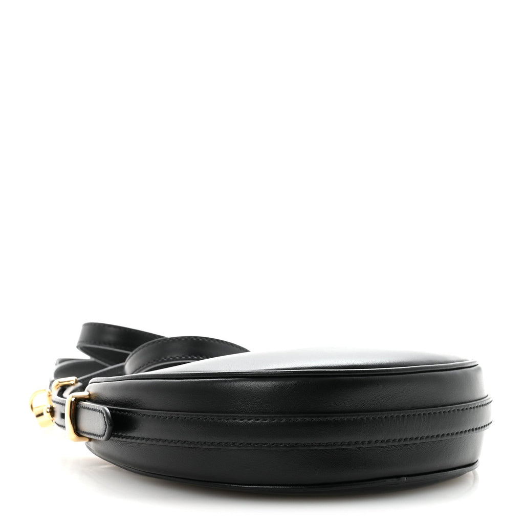 Soft Calfskin Arque Shoulder Bag Black
