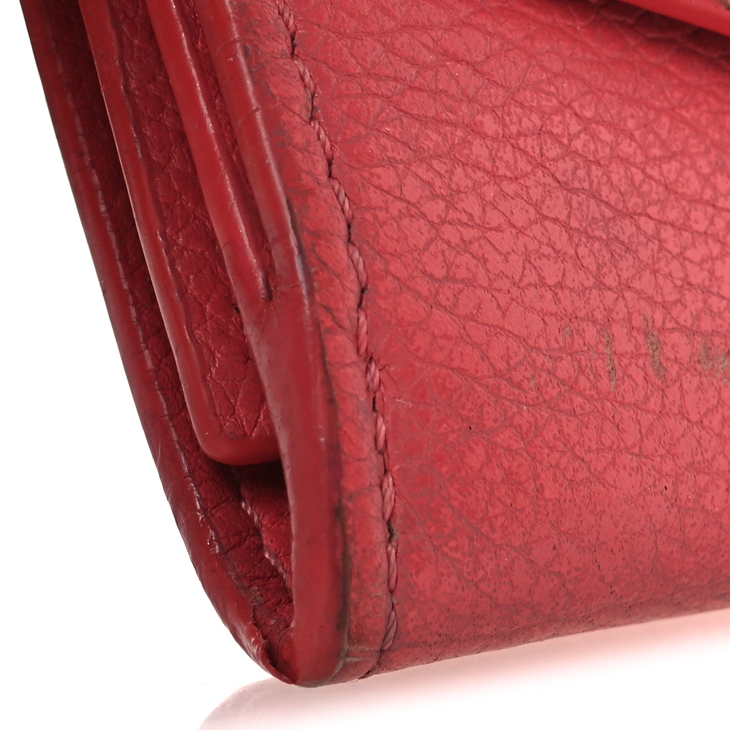 Calfskin Lockmini Wallet Hot Pink