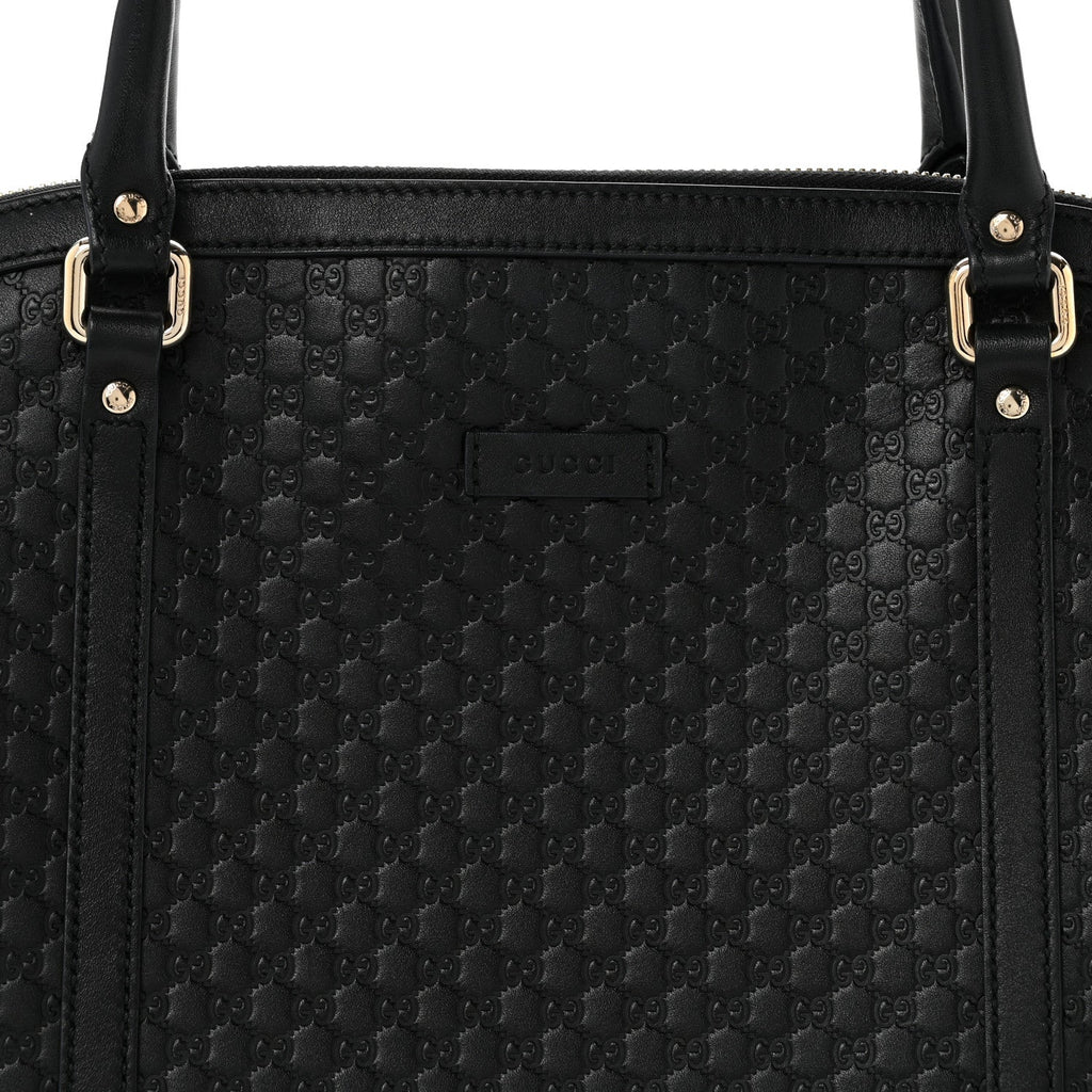 Soft Microguccissima Dome Satchel Black