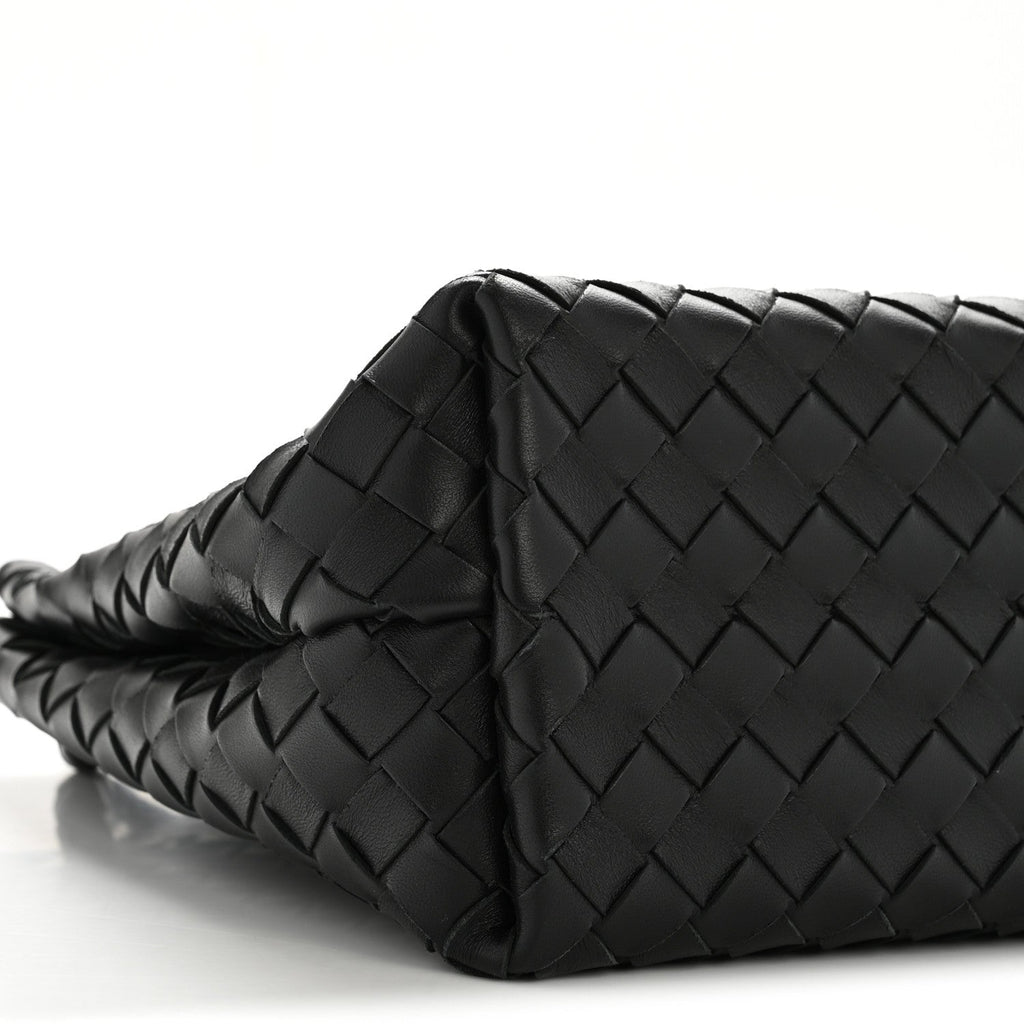 Nappa Intrecciato Medium Andiamo Shoulder Bag Black