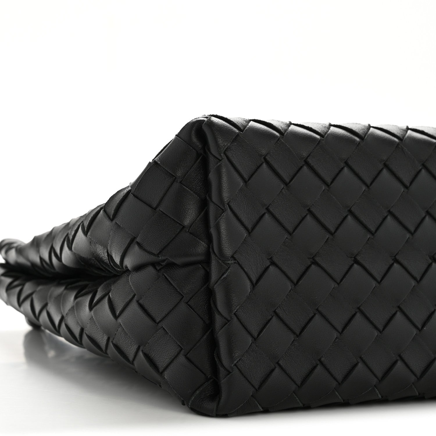 Nappa Intrecciato Medium Andiamo Shoulder Bag Black