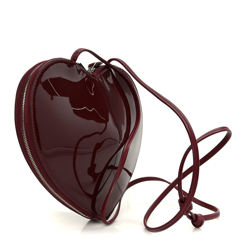 Patent Calfskin Le Coeur Bag Garnet Red