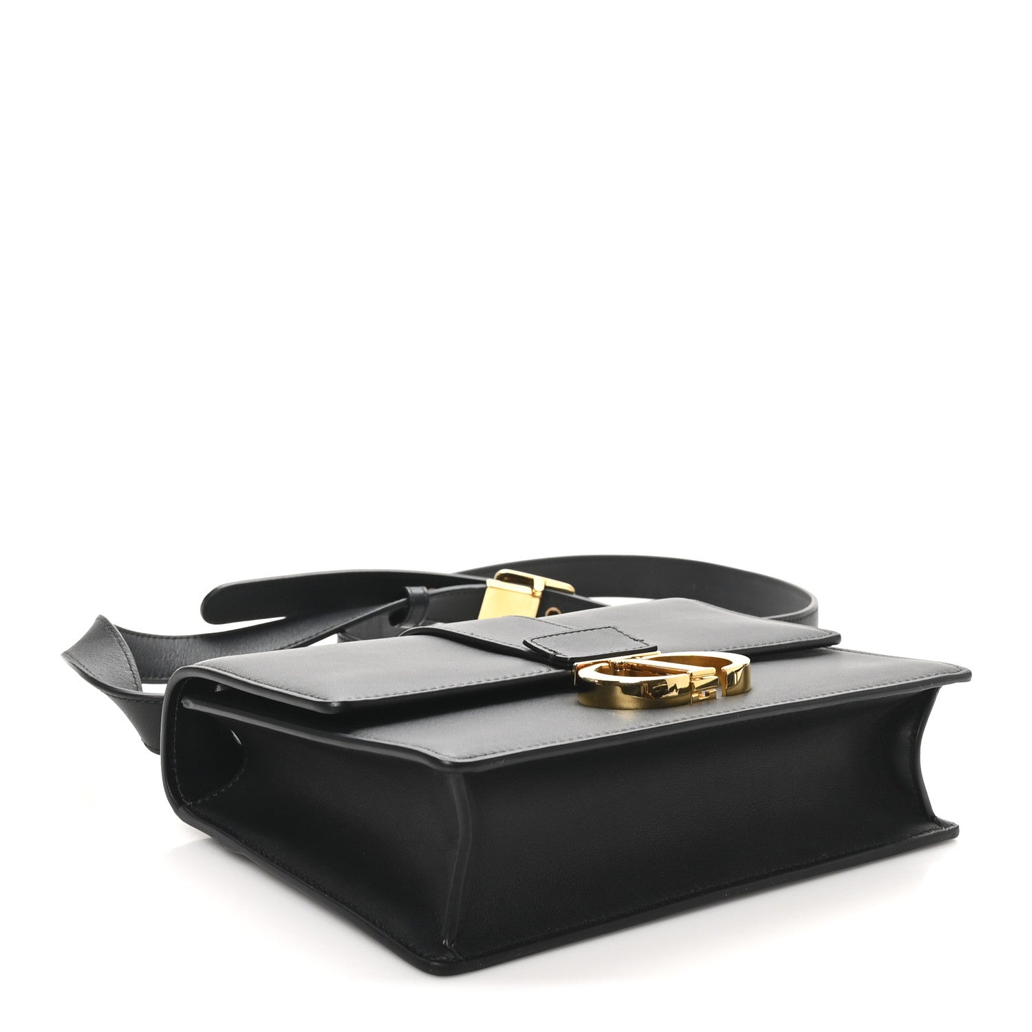 Smooth Calfskin 30 Montaigne Flap Bag Black