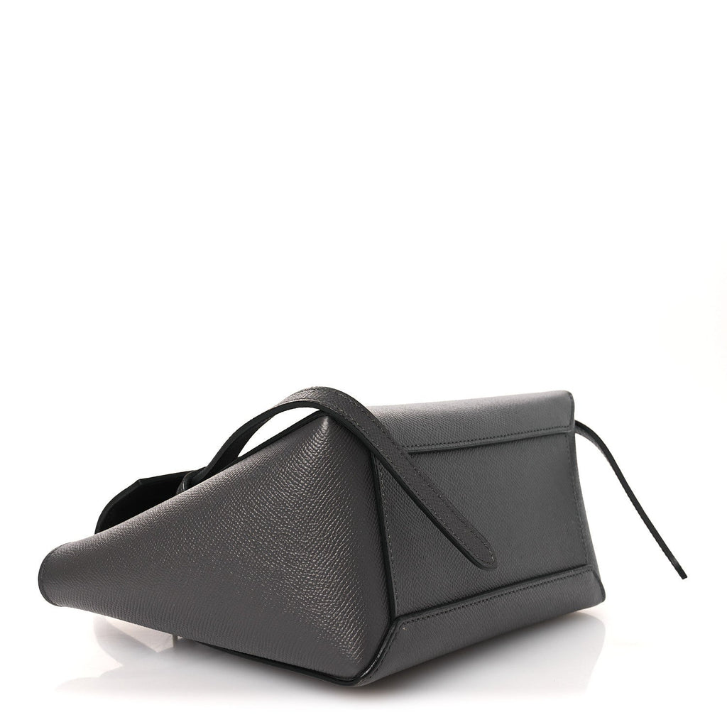 Grained Calfskin Nano Belt Bag Grey