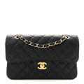 Caviar Quilted Small Double Flap Black