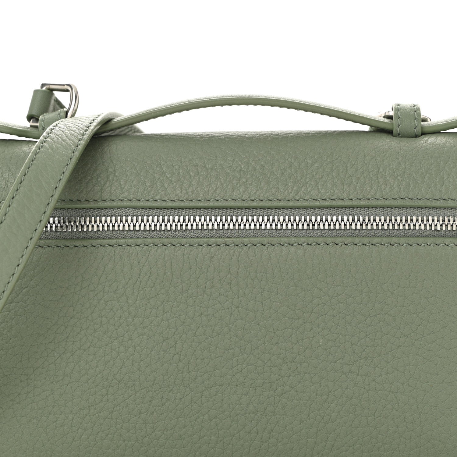 Grained Calfskin L19 Extra Pocket Pouch Sage Brush Leaves