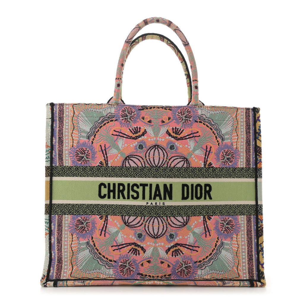 Canvas Embroidered Large In Lights Book Tote Multicolor