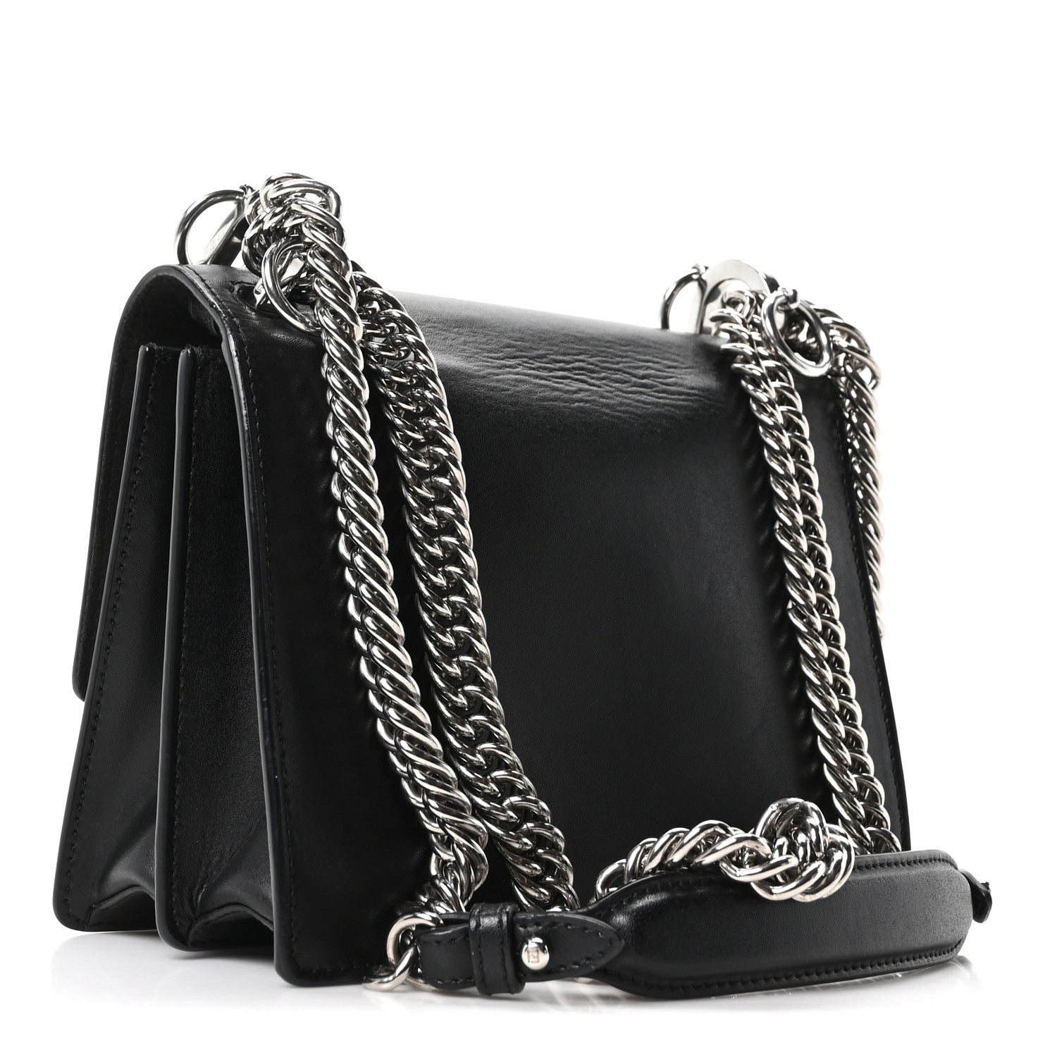 Vitello Liberty Fun Fair Metal Studded Small Kan I Shoulder Bag Black Multicolor
