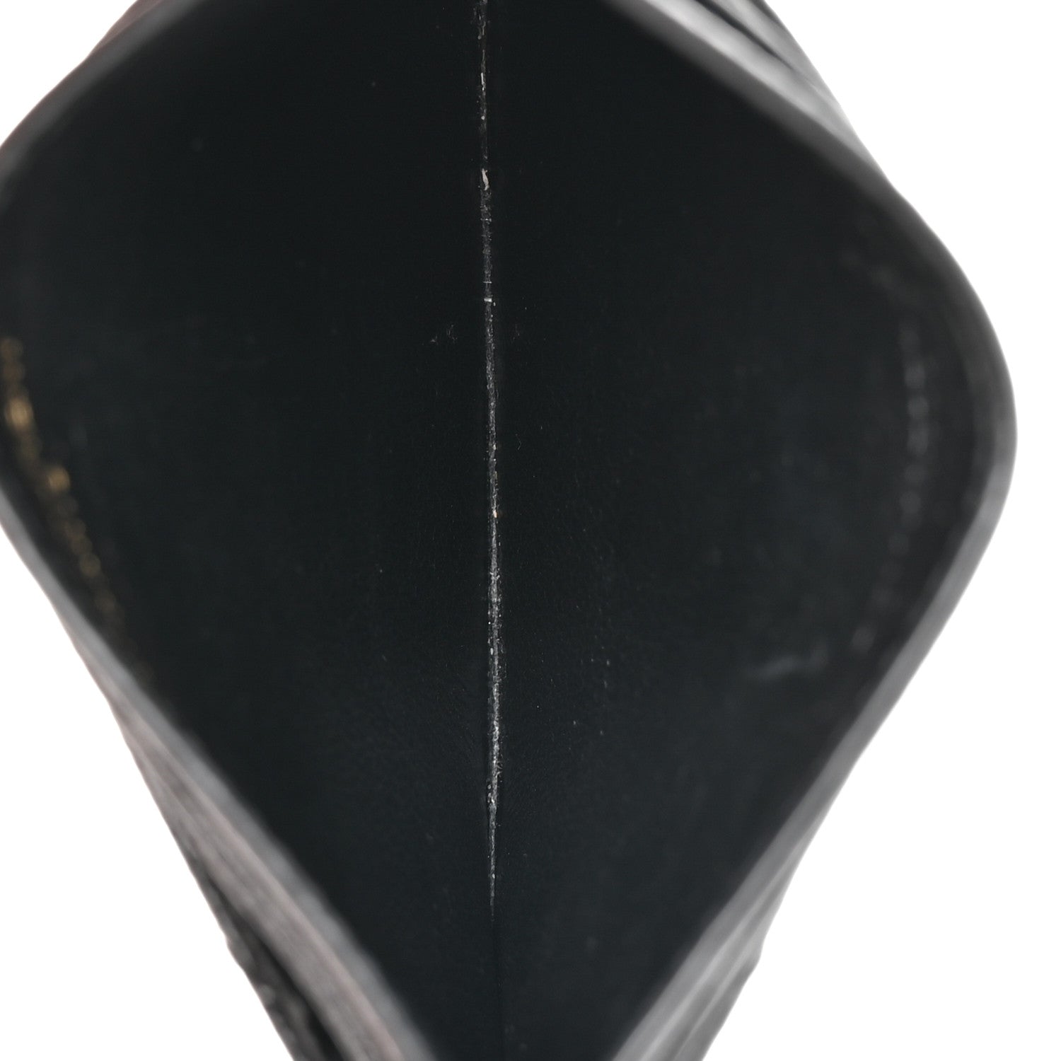 Grain De Poudre Matelasse Chevron Monogram Credit  Case Black