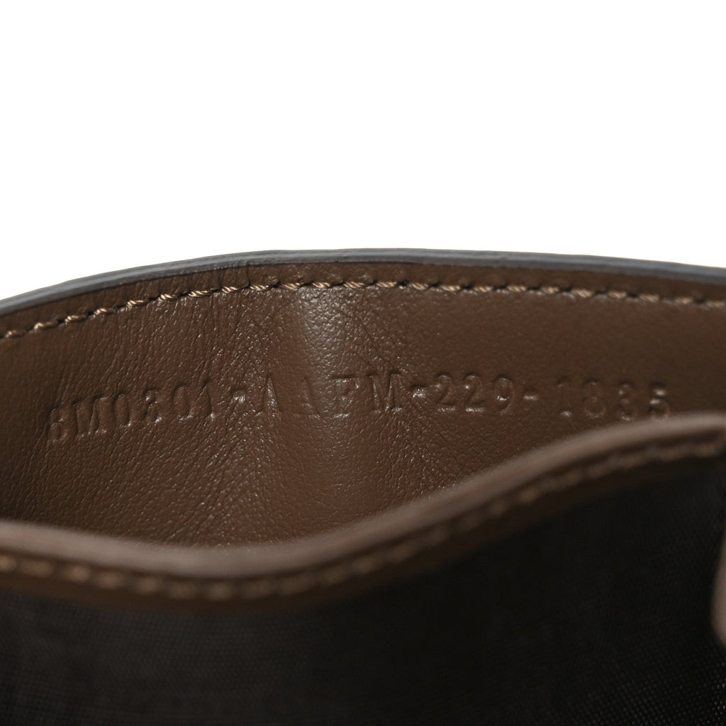 Vitello Soft F is Fendi Bi-Color FF 1974 Embossed Gusseted  Holder Maya Black