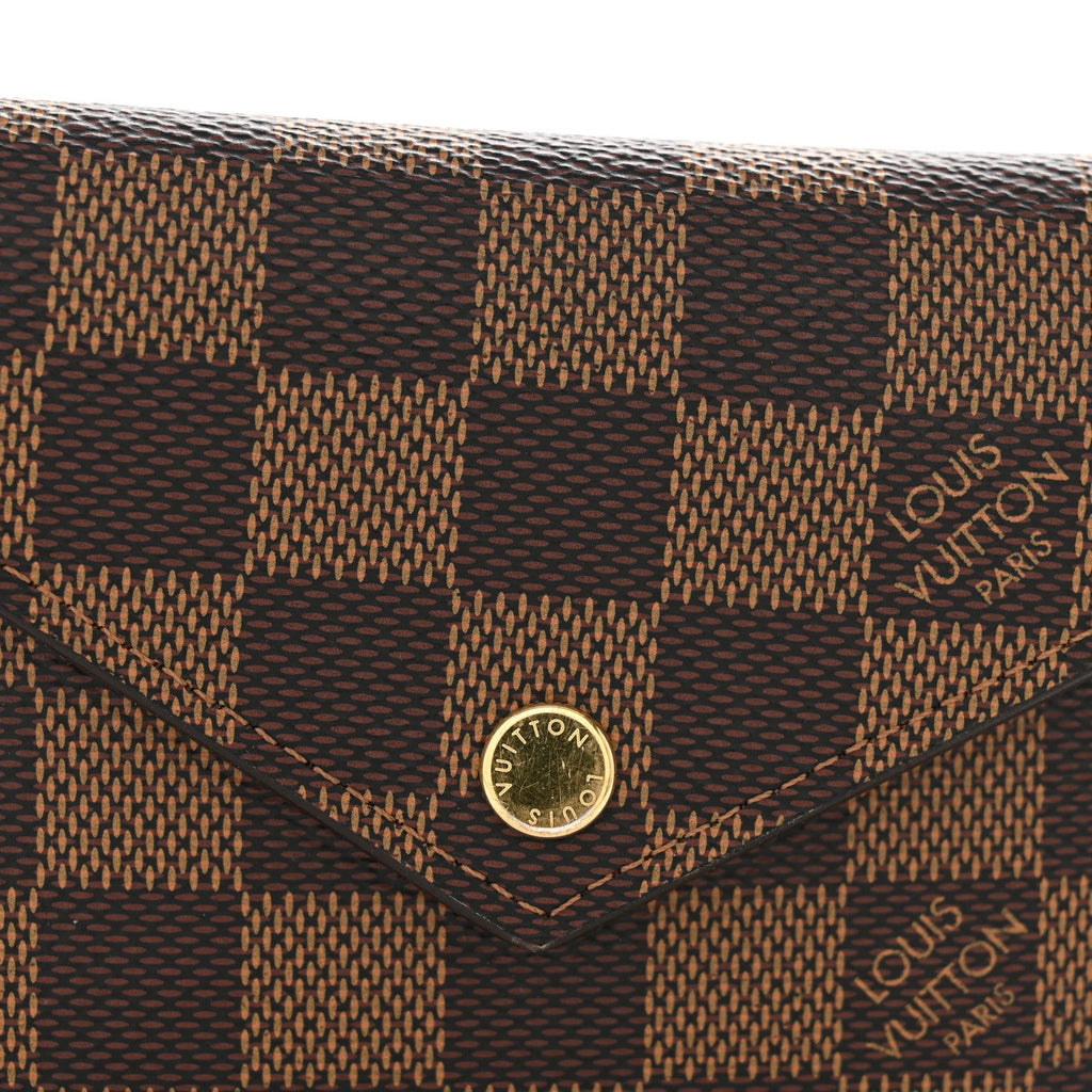 Damier Ebene Victorine Wallet Red