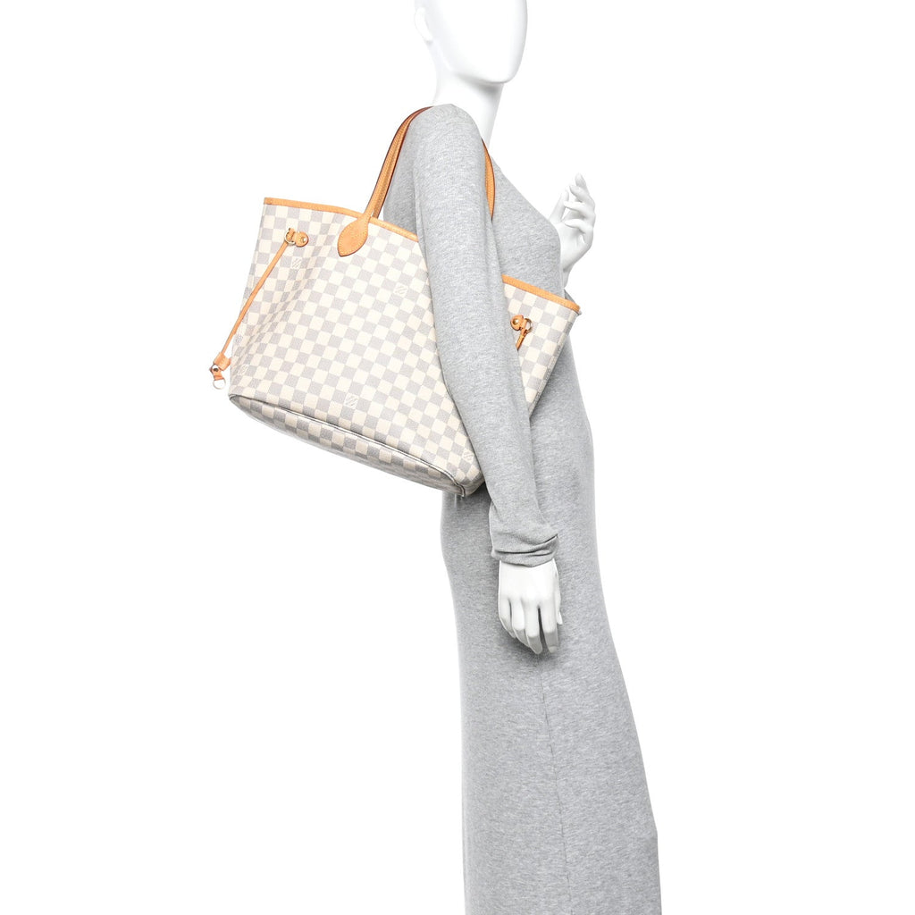 Damier Azur Neo Neverful lMM Rose Ballerine