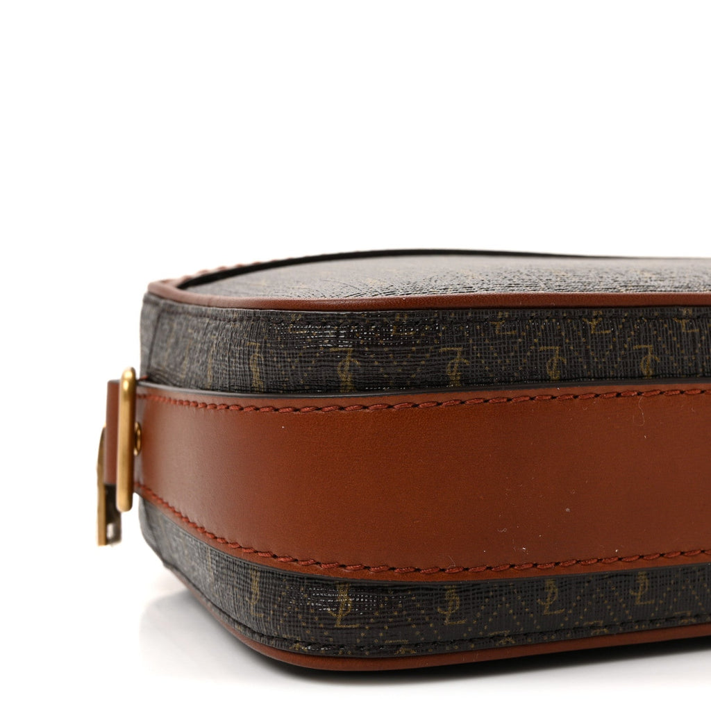 Canvas Smooth Calfskin Le Monogramme Camera Bag Chestnut