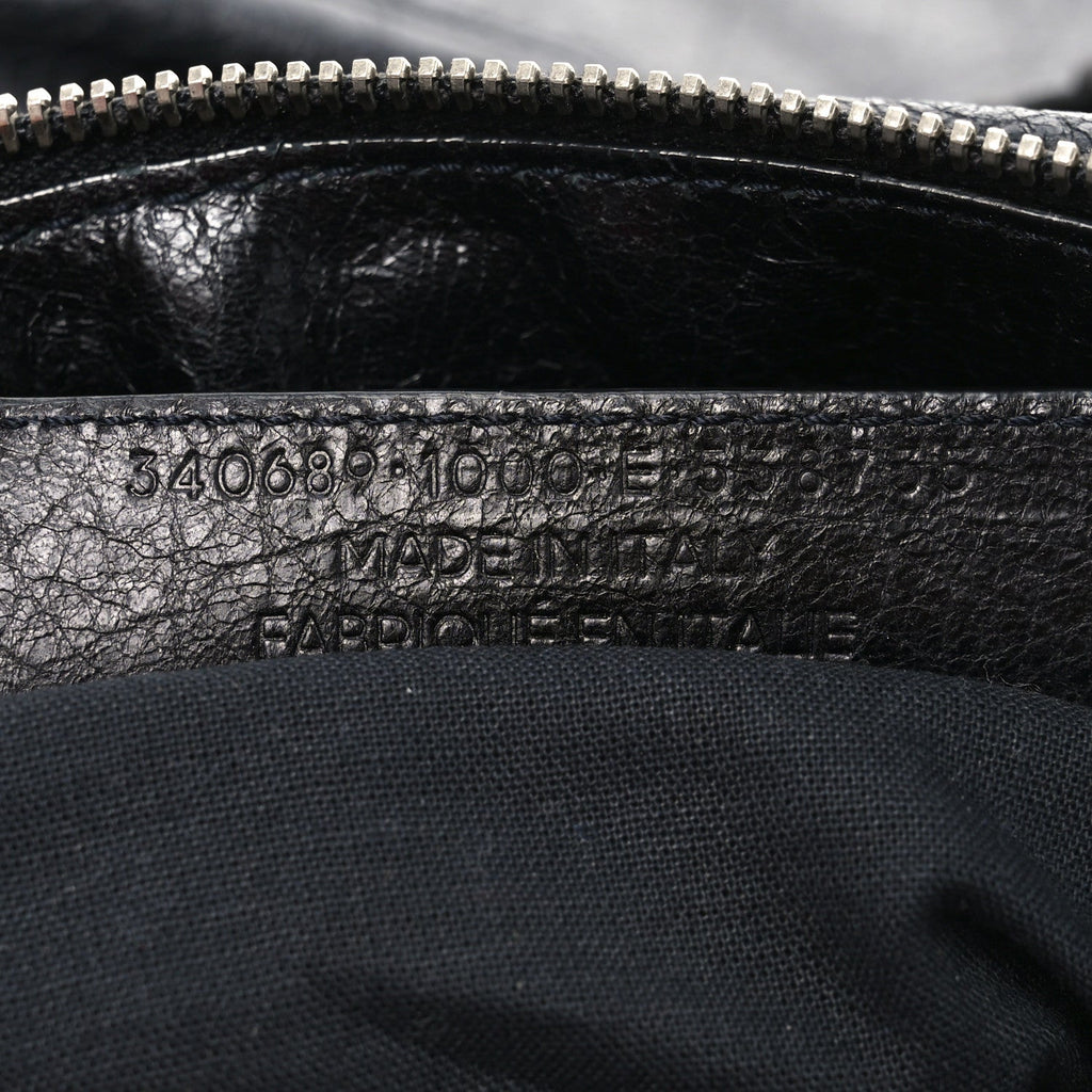 Agneau Classic Silver Hardware Weekender Black