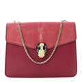 Calfskin Galuchat Serpenti Forever Crossbody Bag Dark Pink