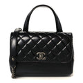 Glazed Calfskin Pilot Essentials Flap Black