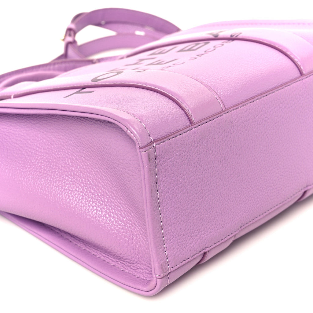 Grained Calfskin Small The Tote Bag Regal Orchid