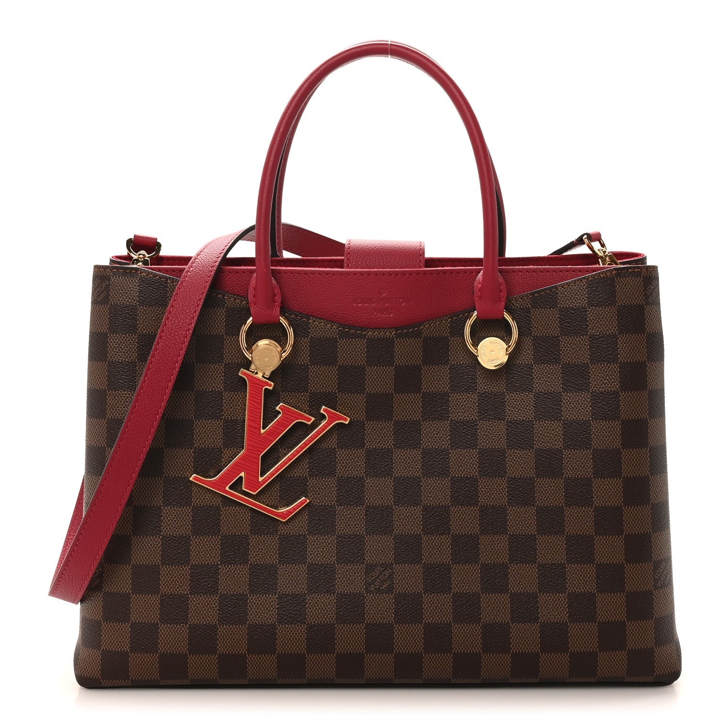 Damier Ebene LV Riverside Lie De Vin