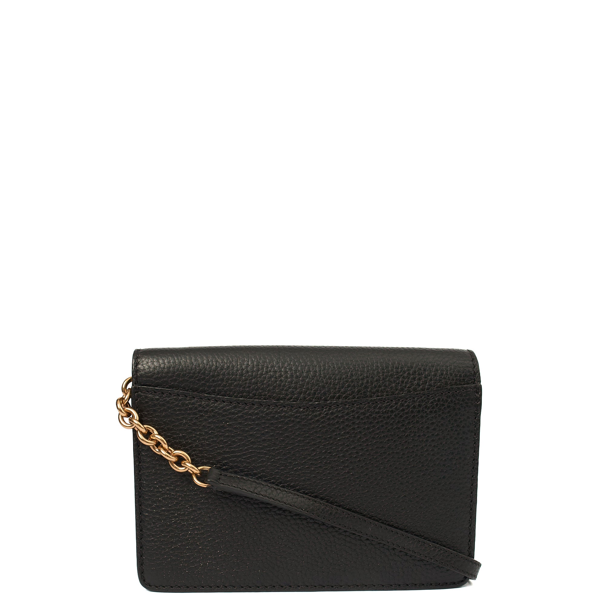 Burberry Cross Body Wallet On Chain in Black, Leather