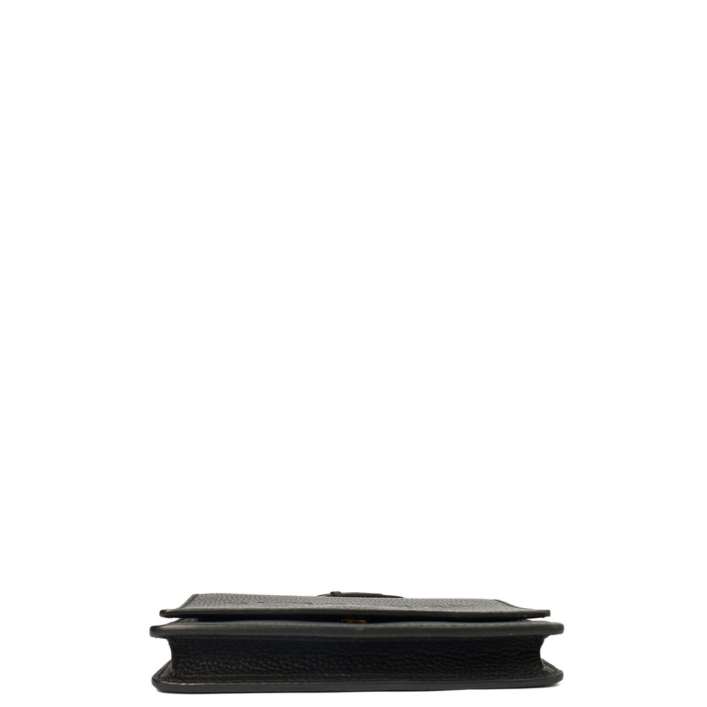 Burberry Cross Body Wallet On Chain in Black, Leather