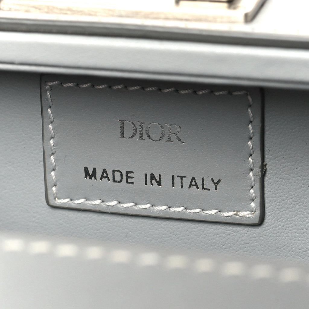 Coated Canvas CD Diamond Lock Mini Case  Gray